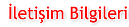 �leti�im Bilgileri